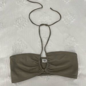 aritzia sunday best halter tie top